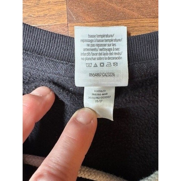 We Are Marshall‎ Victorias Secret Black Long Sleeve Lace Up V Neck Sweatshirt - Picture 5 of 6